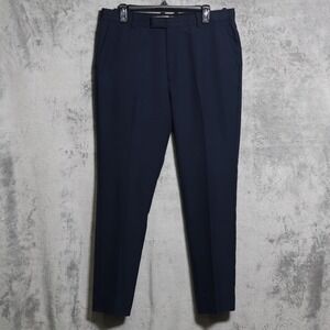 G/FORE Pants Mens 34x30 Navy Blue Slim Dress Pleated Tapered Pockets